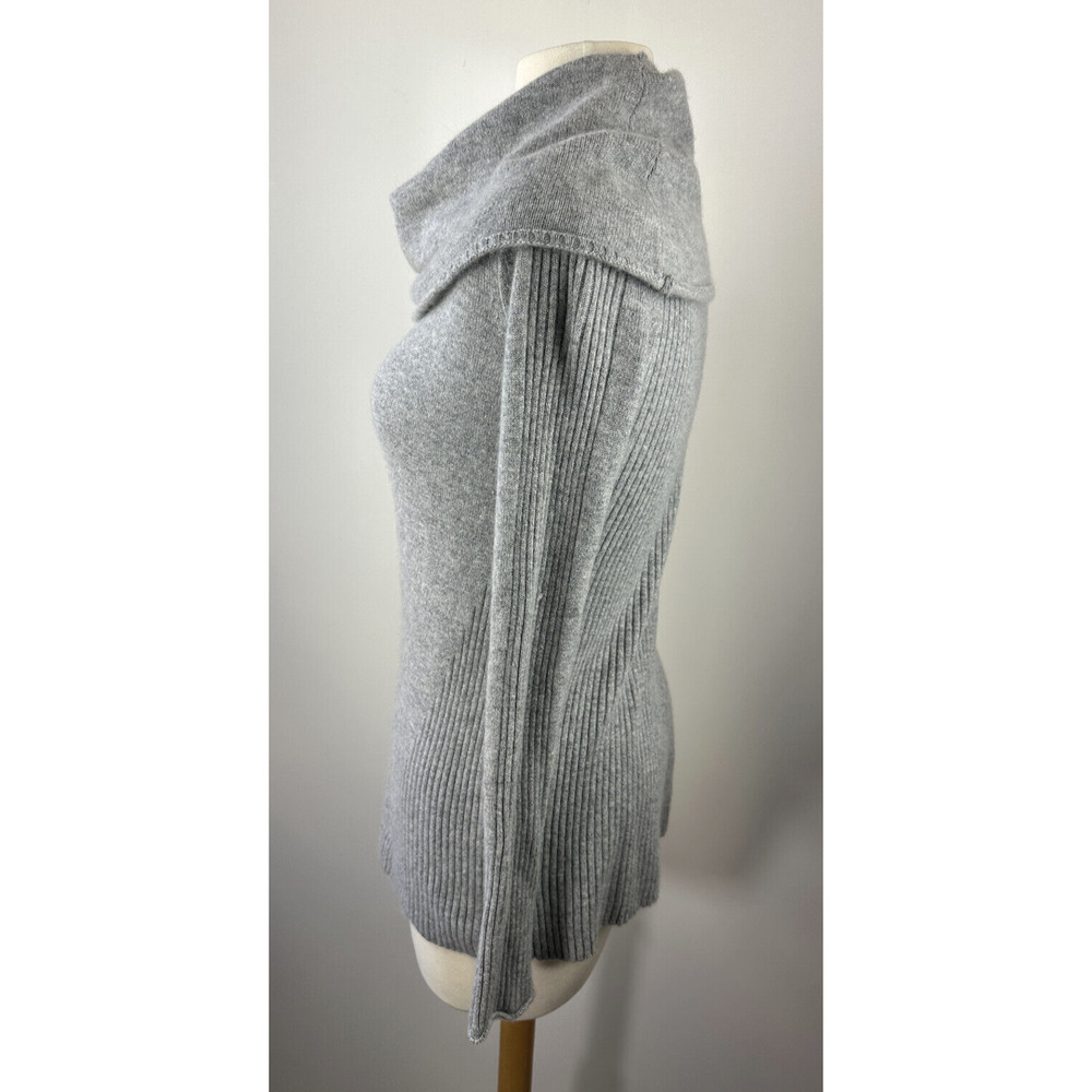 Athleta Cashmere Cascade Sweater Cowl Neck Light Grey Heather Oversized Size XXS - Picture 9 of 12
